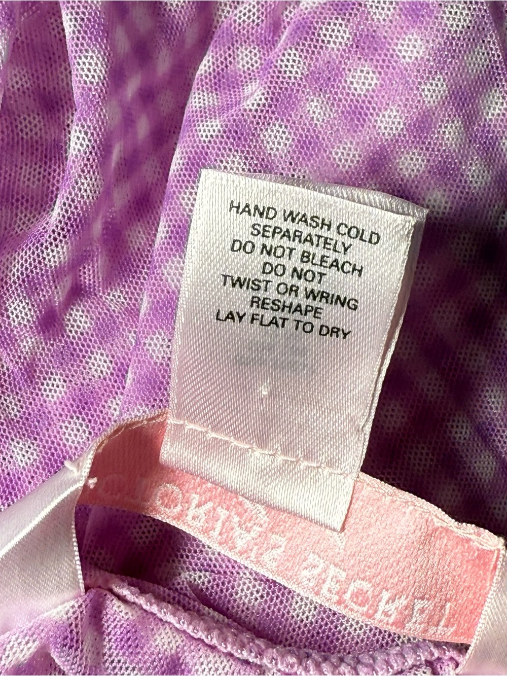 Victoria's Secret Angel Lavender Gingham Sheer Babydoll with Satin Bow - Picture 5 of 6